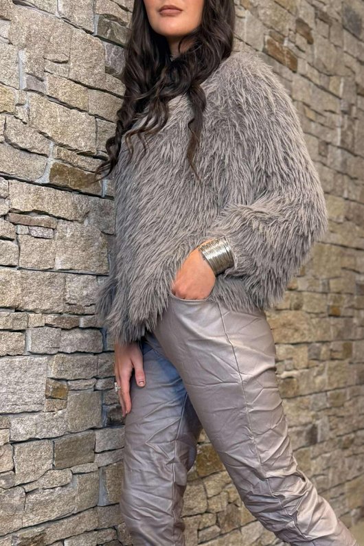 Claudia Shaggy Knit Mocha